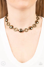 Load image into Gallery viewer, Rhinestone Rollout Brass Chocker