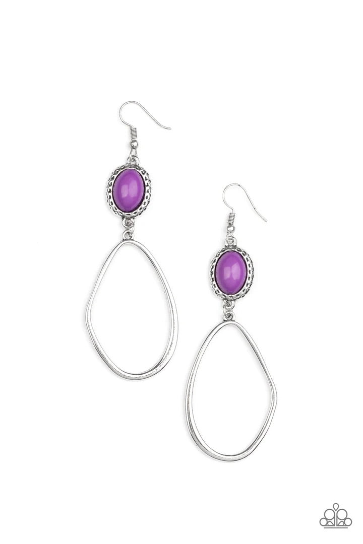 Adventurous Allure Purple Earrings