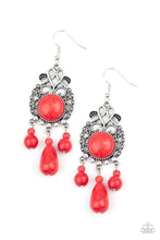Load image into Gallery viewer, Stone Bliss Red Earrings