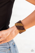 Load image into Gallery viewer, Island Expression Brown Wood Bracelet