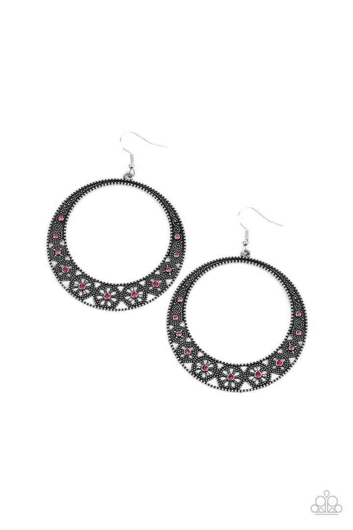 Bodaciously Blooming Pink Earrings