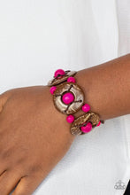 Load image into Gallery viewer, Island Adventure Pink Wood Bracelet