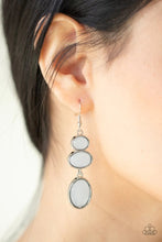 Load image into Gallery viewer, Tiers of Tranquility White Earrings