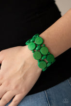 Load image into Gallery viewer, Beach Bravado Green Wood Bracelet