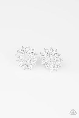 Brighten the Moment White Post Earrings