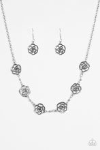 Load image into Gallery viewer, Rosebud Rapture Silver Necklace