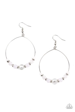 Ambient Afterglow White Earrings