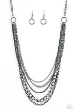 Load image into Gallery viewer, Moto Motivation Blue Necklace