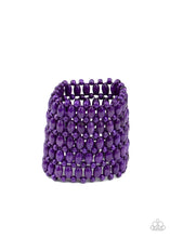 Load image into Gallery viewer, Way Down in Kokomo Purple Wood Bracelet