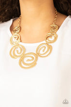 Load image into Gallery viewer, Statement Swirl Gold Necklace