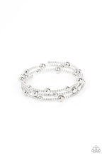 Load image into Gallery viewer, Spontaneous Shimmer White Coil Bracelet