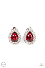 Load image into Gallery viewer, Haute Happy Hour Red Clip On Earrings