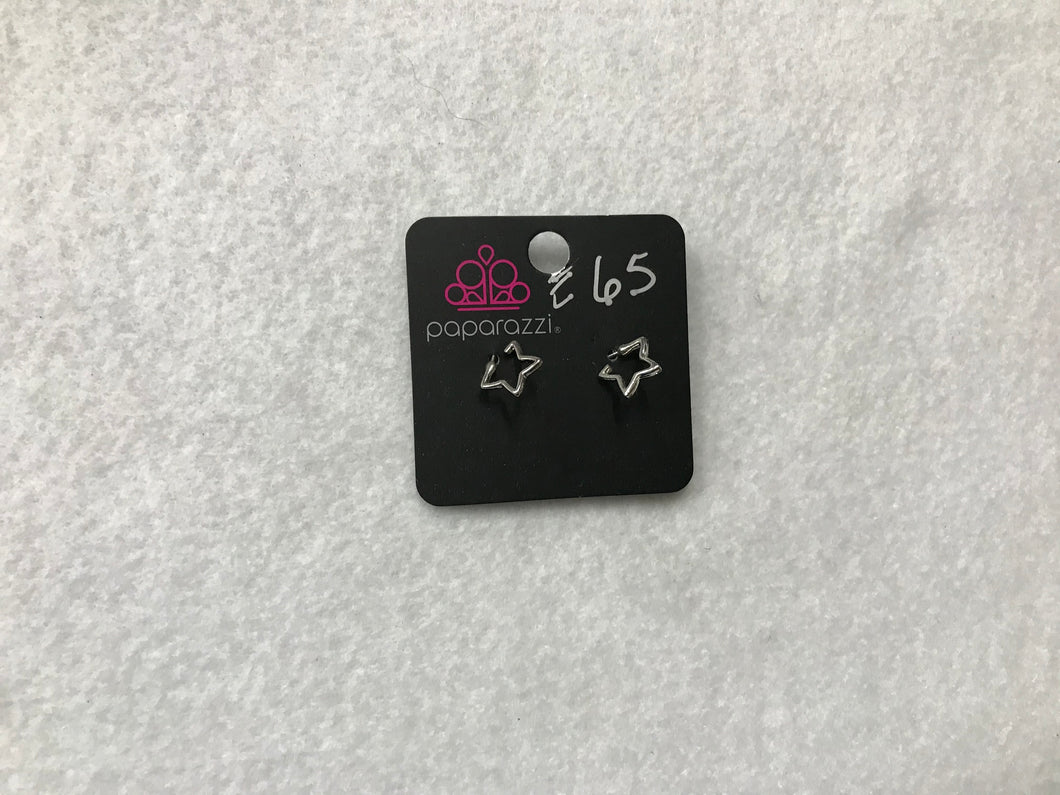 Starlet Shimmer Star Post Silver Earring #65
