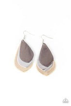 Load image into Gallery viewer, Glisten Up Silver Leather Earrings