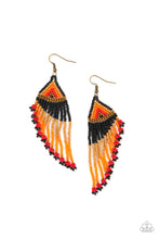 Load image into Gallery viewer, Rainbow Winds Black Seed Bead Earrings