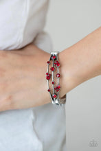 Load image into Gallery viewer, Cosmic Candescence Red Hinged Bracelet