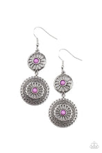 Load image into Gallery viewer, Keep It Wheel Purple Earrings