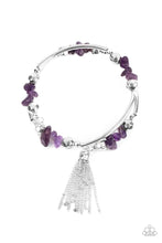 Load image into Gallery viewer, Mineral Mosaic Purple Coil Bracelet