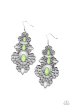 Load image into Gallery viewer, Flamboyant Frills Green Earrings
