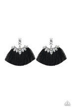Load image into Gallery viewer, Formal Flair Black Tassel Earrings