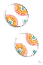Load image into Gallery viewer, Rainbow Horizons Multi/Pink Seed Bead Earrings