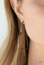 Load image into Gallery viewer, I Heart a Rumor Brass Hoop Earrings