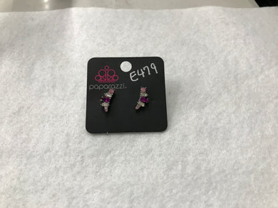 Starlet Shimmer Crown Pink/Hot Pink/White Earrings #479