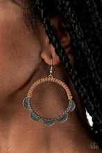 Load image into Gallery viewer, Tambourine Trend Brown Earrings