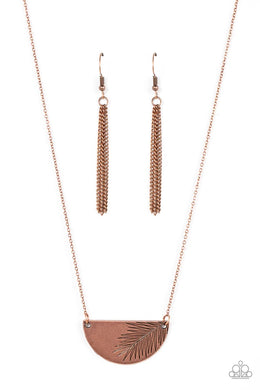 Cool, Palm, and Collected Copper Necklace