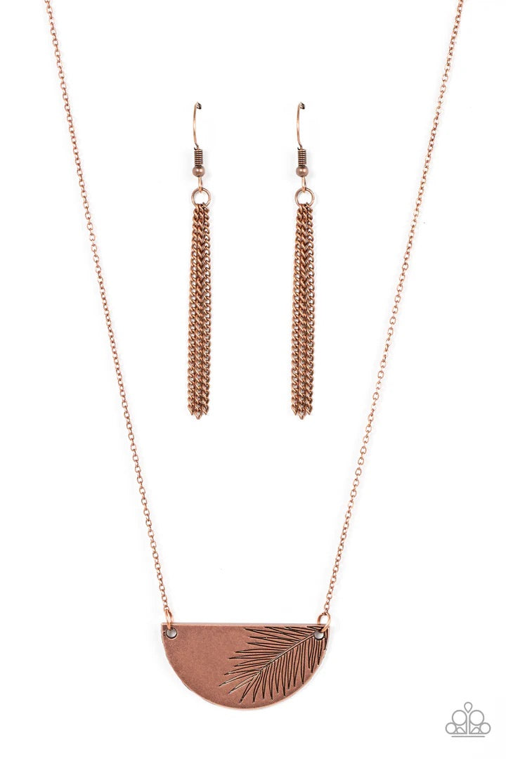 Cool, Palm, and Collected Copper Necklace