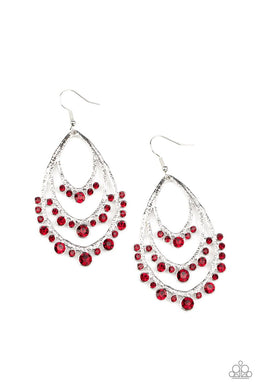 Break Out in Tiers Red Earrings