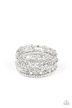 Load image into Gallery viewer, Ice Knowing You Silver Coil Bracelet