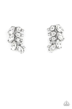 Load image into Gallery viewer, Flawless Fronds White Post Earrings