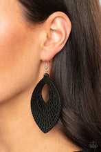 Load image into Gallery viewer, One Beach At A Time Black Wood Earrings
