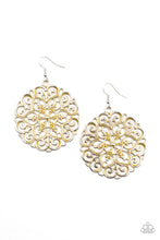 Load image into Gallery viewer, Mandala Effect Yellow Earring