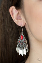 Load image into Gallery viewer, Galapagos Glamping Red Earrings