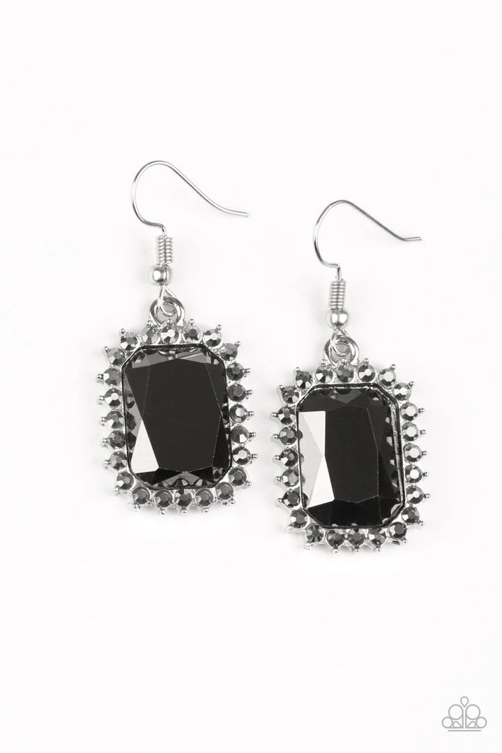 Downtown Dapper Black Earrings