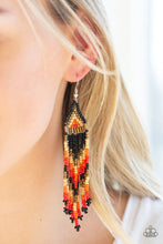 Load image into Gallery viewer, Colors Of the Wind Black Seed Bead Earrings