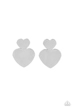 Load image into Gallery viewer, Heart Racing Refinement Silver Post Earrings