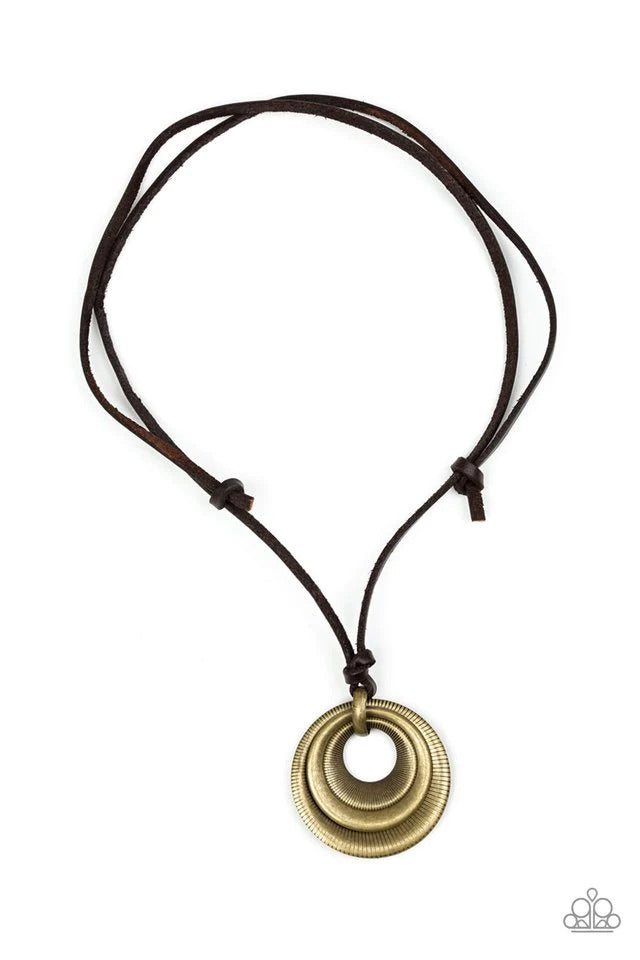 Desert Spiral Brass Urban Necklace