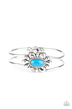 Load image into Gallery viewer, Serene Succulent Blue Hinged Bracelet