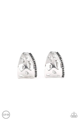 Blissed Out Black Clip On Earrings