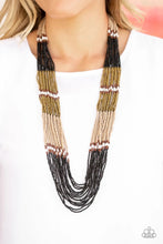Load image into Gallery viewer, Rio Roamer Black Seed Bead Necklace