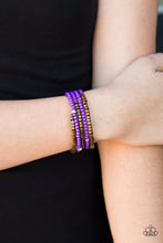 Load image into Gallery viewer, Who Wood of Thought Purple Coil Bracelet