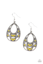 Load image into Gallery viewer, Malibu Macrame Yellow Earrings