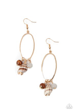 Load image into Gallery viewer, Golden Grotto White Shell Earrings