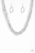 Load image into Gallery viewer, The Speed of Starlight Silver Seed Bead Necklace
