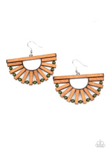 Load image into Gallery viewer, Wooden Wonderland Green Wood Earrings