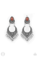 Load image into Gallery viewer, Summery Gardens Brown Clip On Earrings