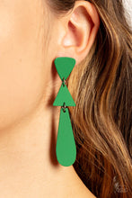 Load image into Gallery viewer, Retro Redux Green Post Earrings